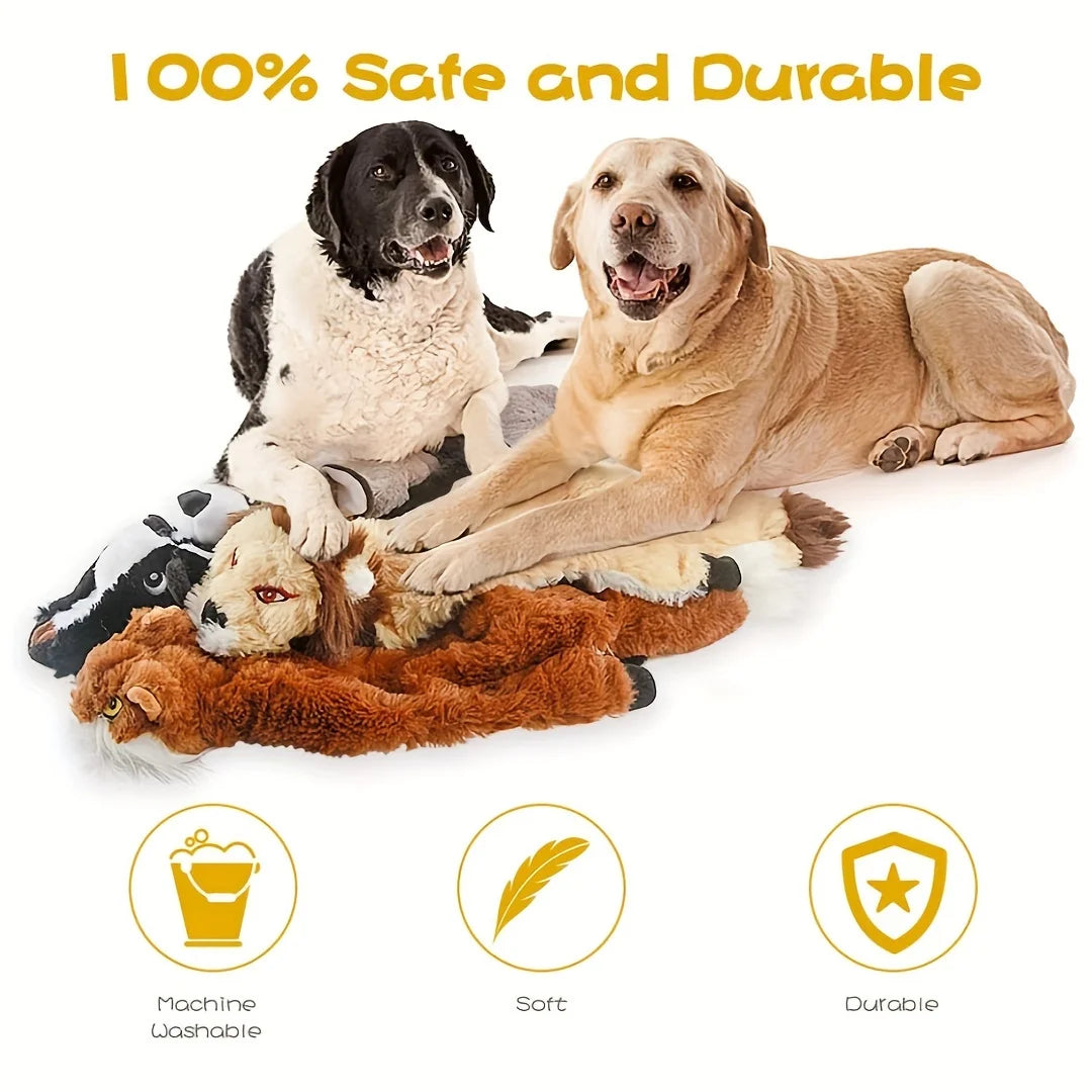 Squeaky Plush Dog Toy for Chewing and Interactive Play