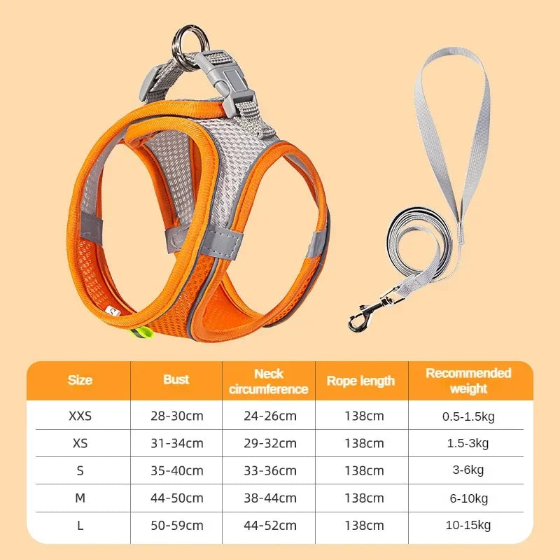 NONECN Reflective Adjustable Nylon Dog Harness Vest For Dogs