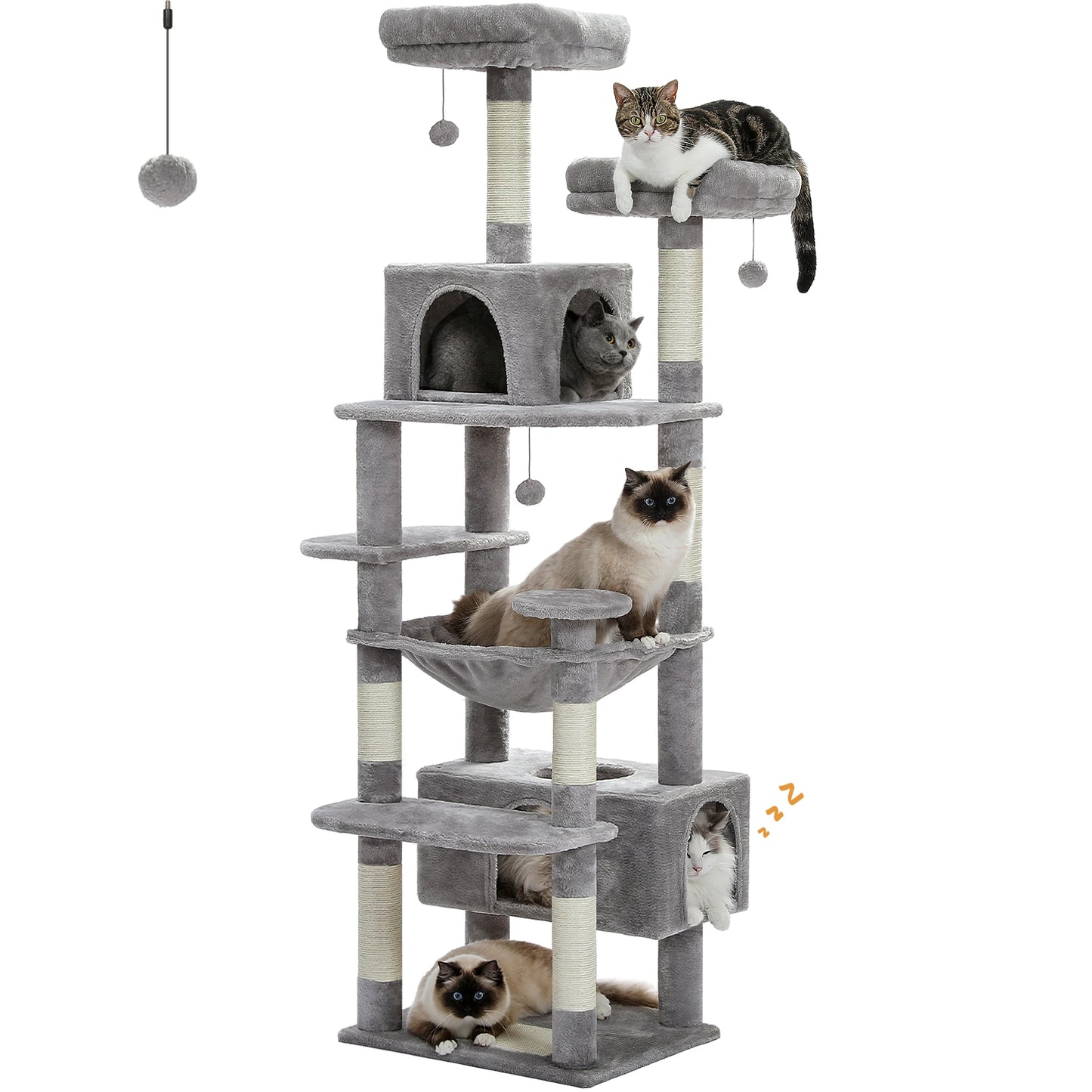 PEQULTICN Five Level Cat Tree Tower With Scratching Posts