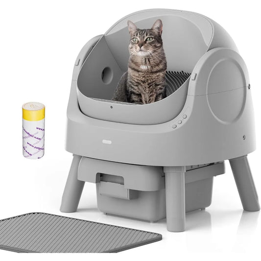Self Cleaning Automatic Cat Litter Box for Multiple Cats Sensors