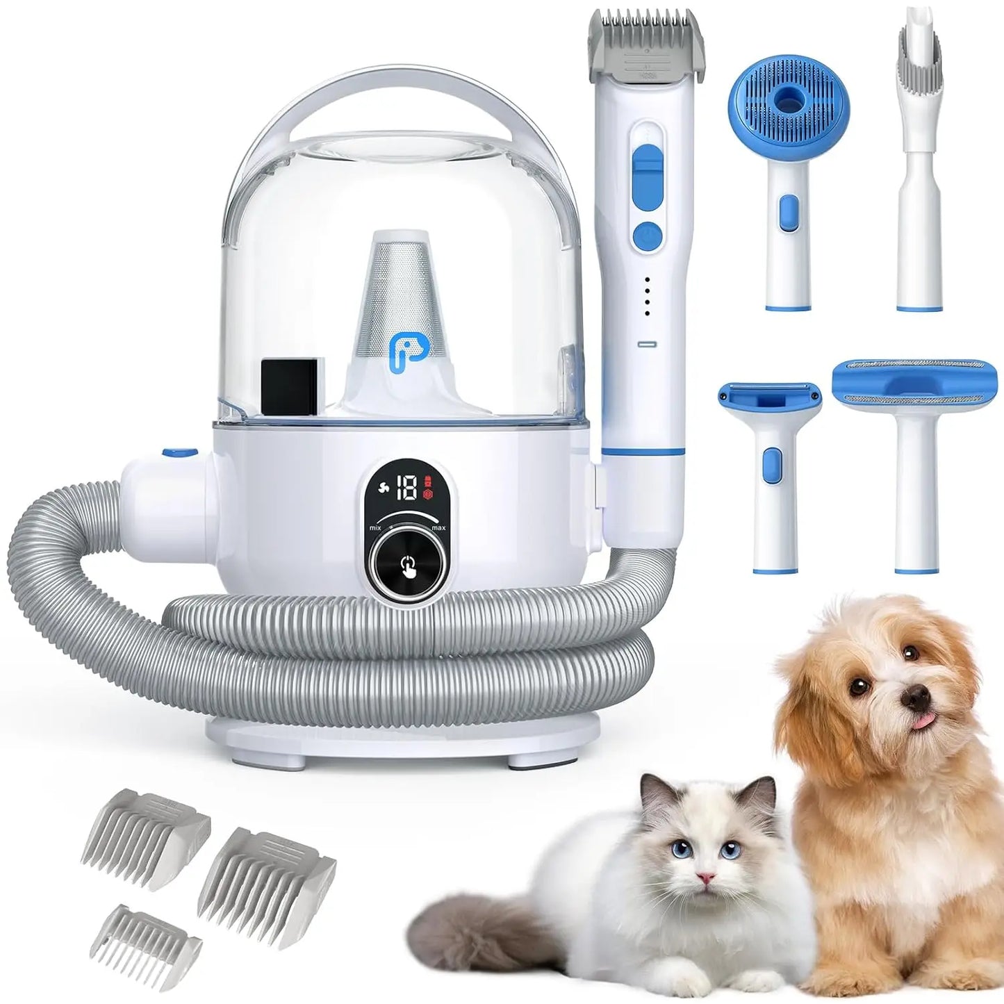 HiMISS Dog Grooming Vacuum Kit For Pet Hair Removal