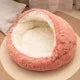 Soft Plush Pet Bed 2 In 1 Round Nest Cave For Small Dogs And Cats