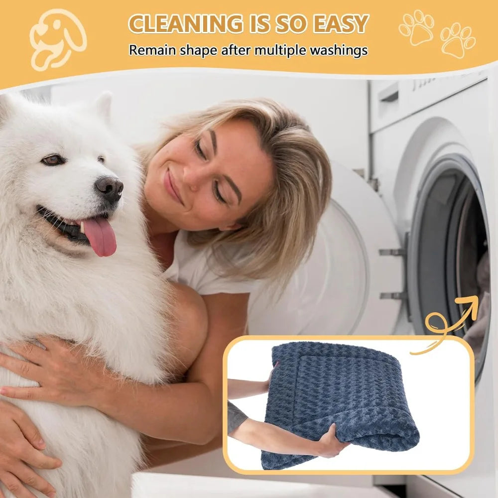 DAFIFY Washable Reversible Dog Bed Mat With Anti Slip