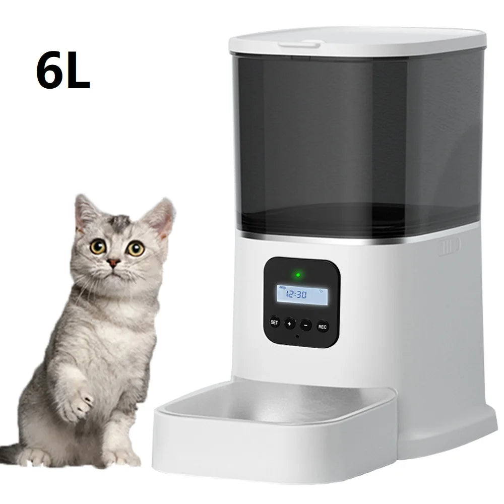 Iseebiz Automatic Pet Feeder With Voice Recording For Cats