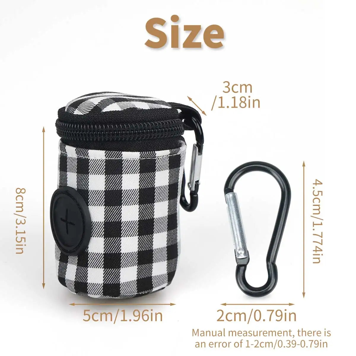 Pet Waste Bag With Plaid Checkered Pattern For Dogs