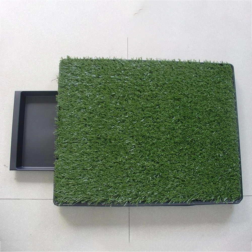 None Dog Grass Pad With Large Tray Puppy Turf Potty