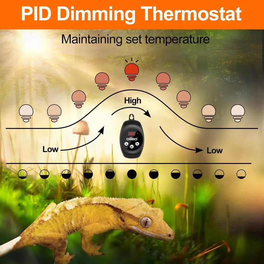 Dimming Reptile Dome Lamp Fixture For Heat And UVB Lighting