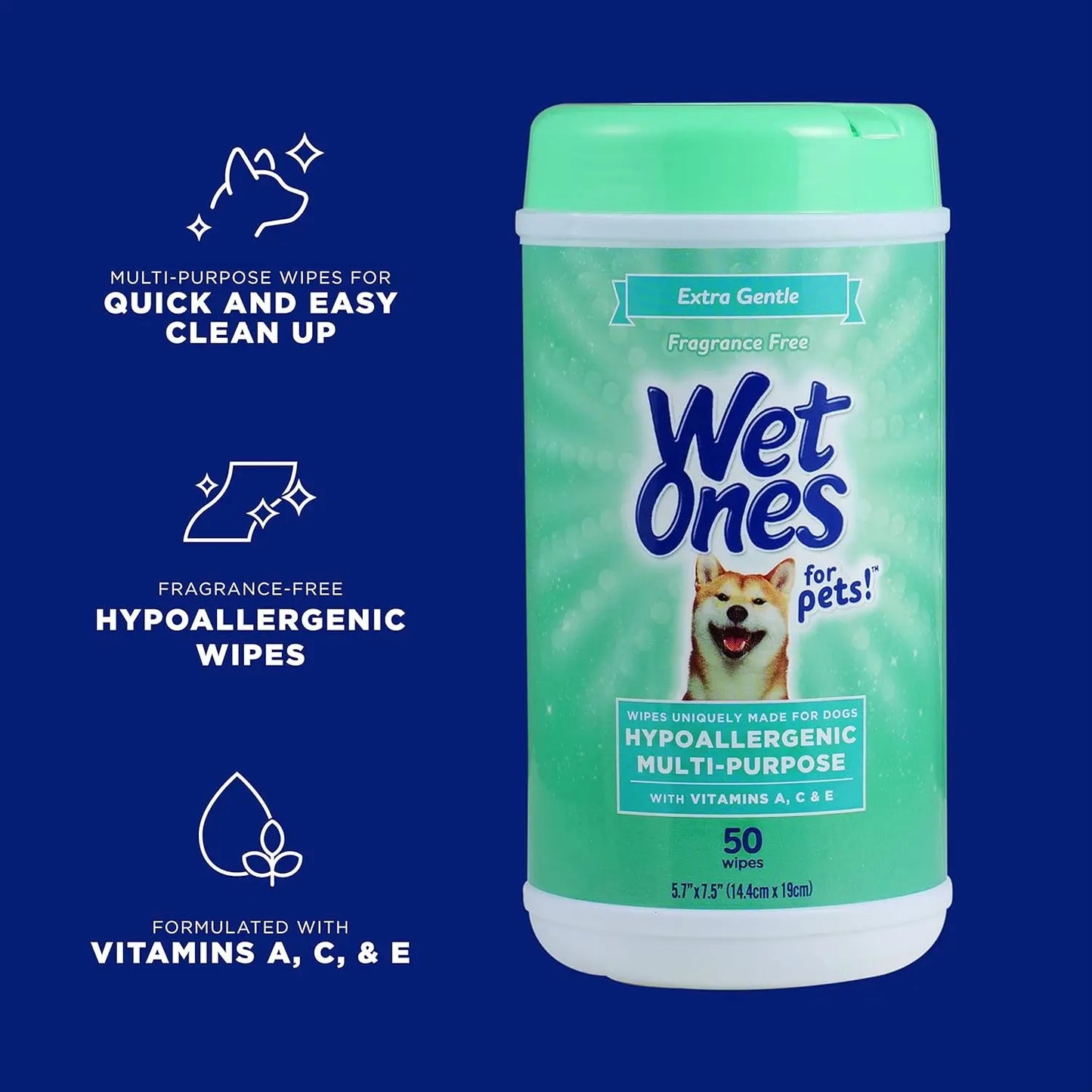 XMSJ Gentle Dog Wipes With Vitamins A C E FragranceFree