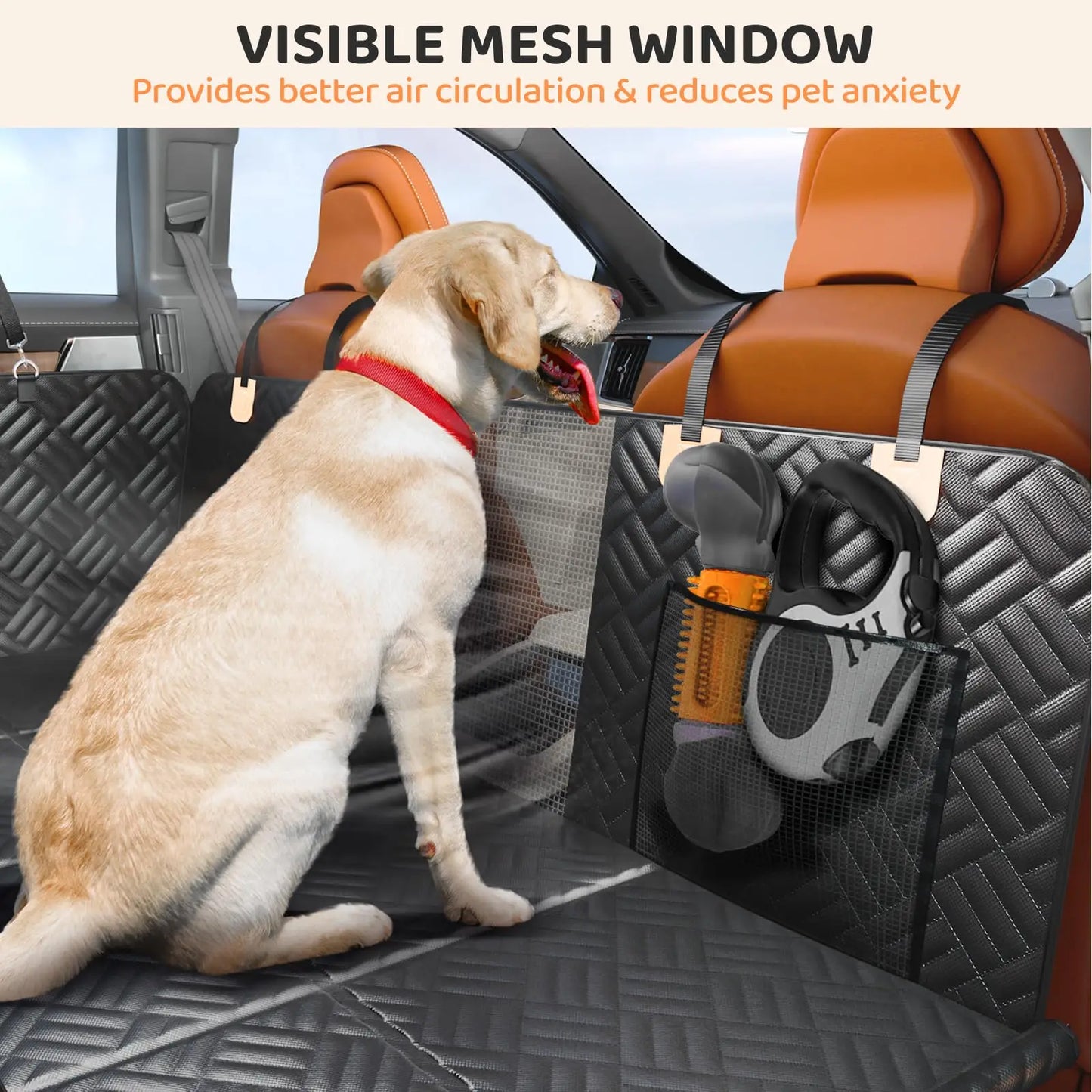 NONECN Car Back Seat Dog Hammock Cover Heavy Duty 400lb