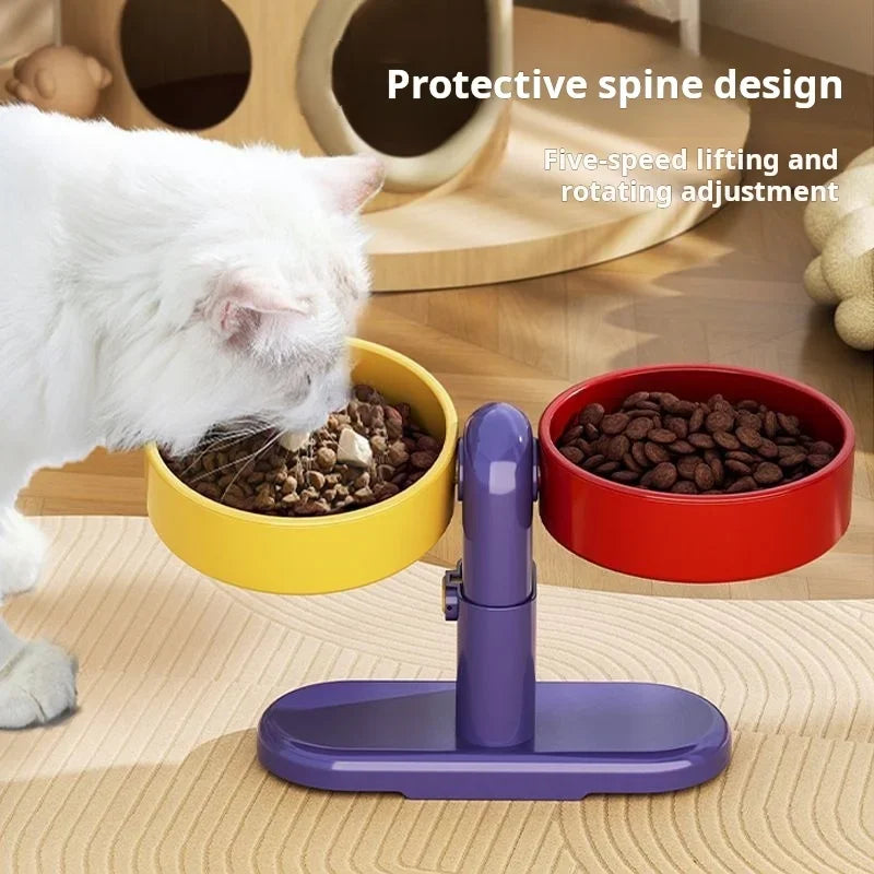 Elevated Pet Feeder With Adjustable Height For Small Dogs