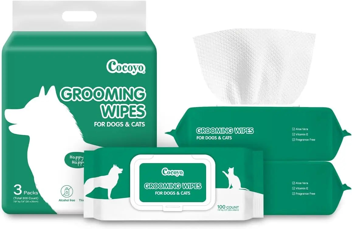 XMSJ Plant Based Pet Wipes Fragrance Free For Dogs And Cats