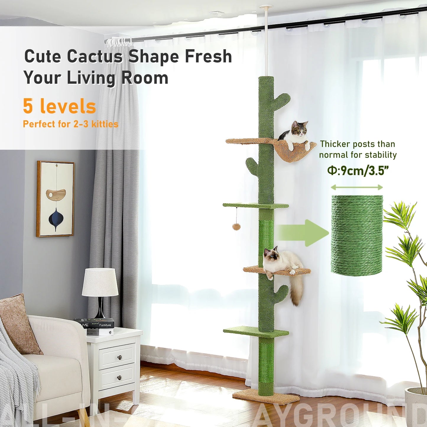 PAWZ Road 5 Tier Floor To Ceiling Cat Tree