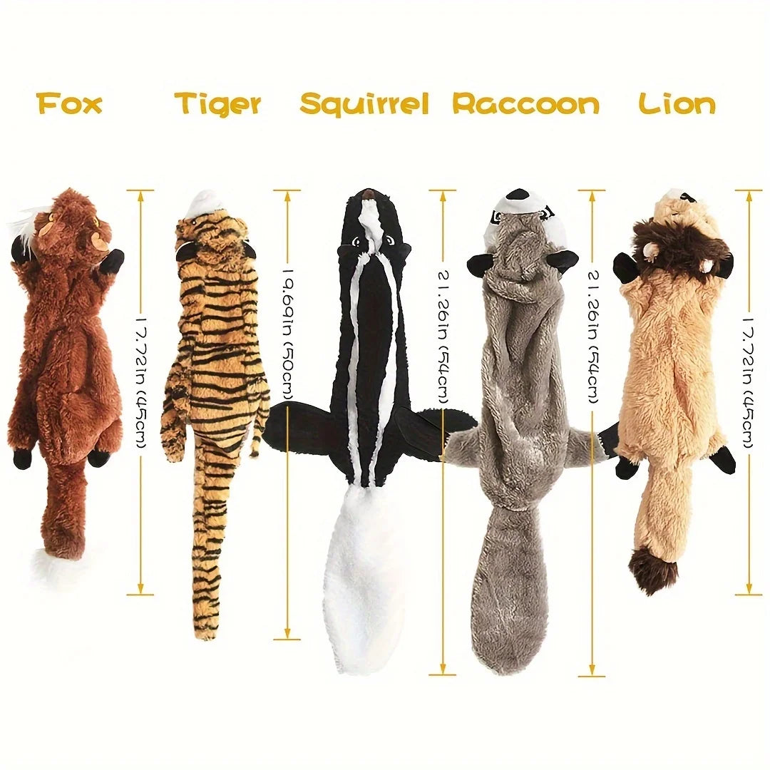 Squeaky Plush Dog Toy for Chewing and Interactive Play