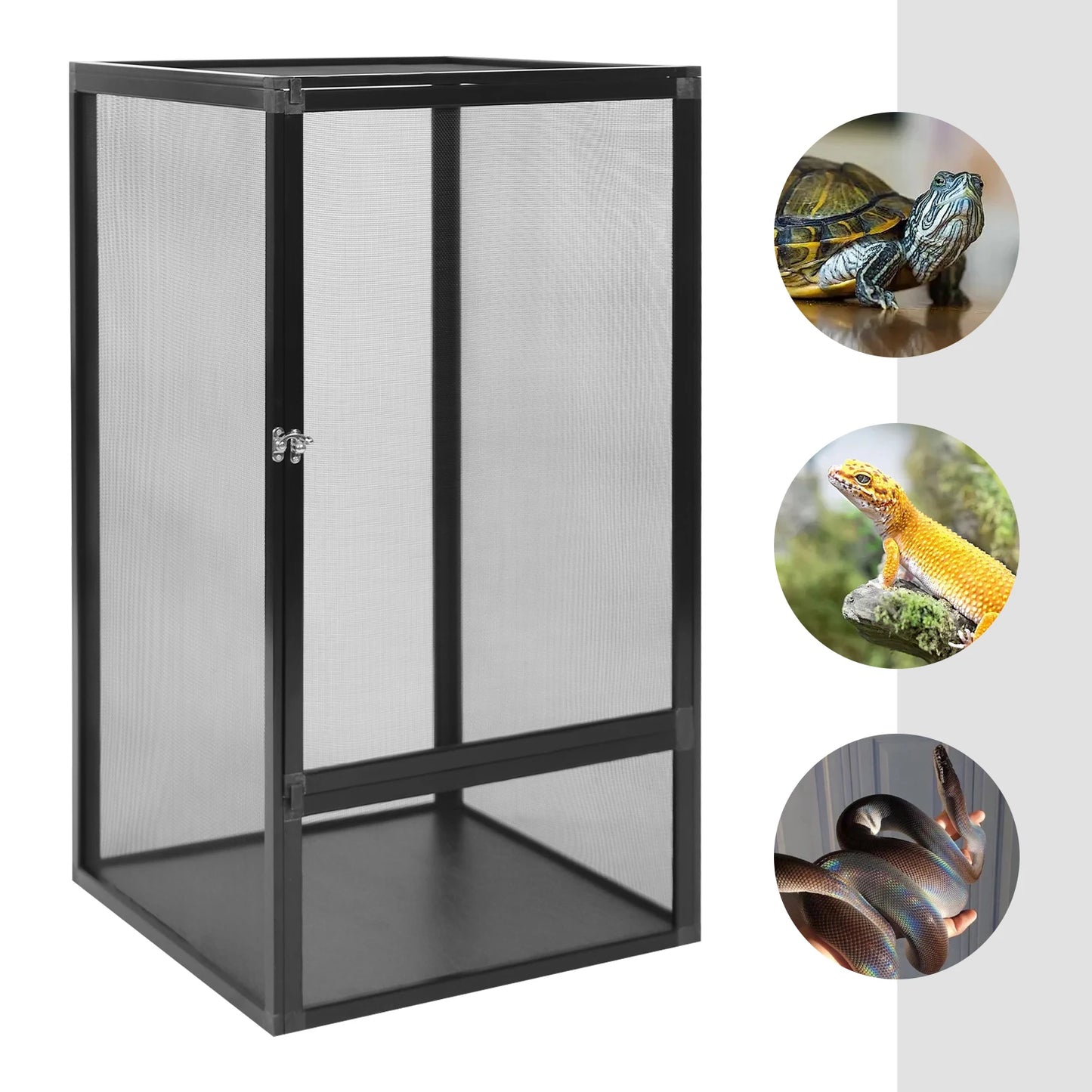 Aluminum Alloy Reptile Feeding Box Micro Habitat Terrarium Enclosure