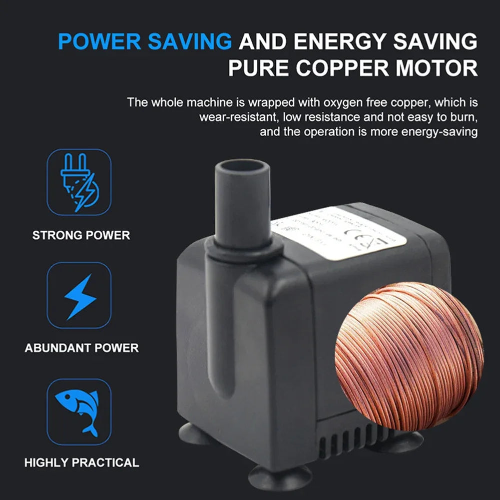 Shunmaii Submersible Water Pump 6W 450 LPH Aquarium