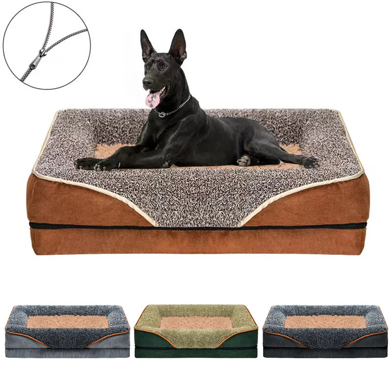 NONECN Dog Bed With Removable Washable Cover And Raised Edges