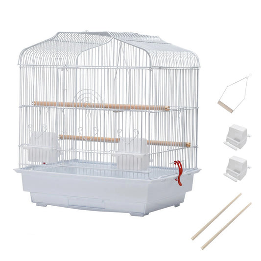 HiMISSCN Travel Bird Cage Carrier With Handle And Food Container