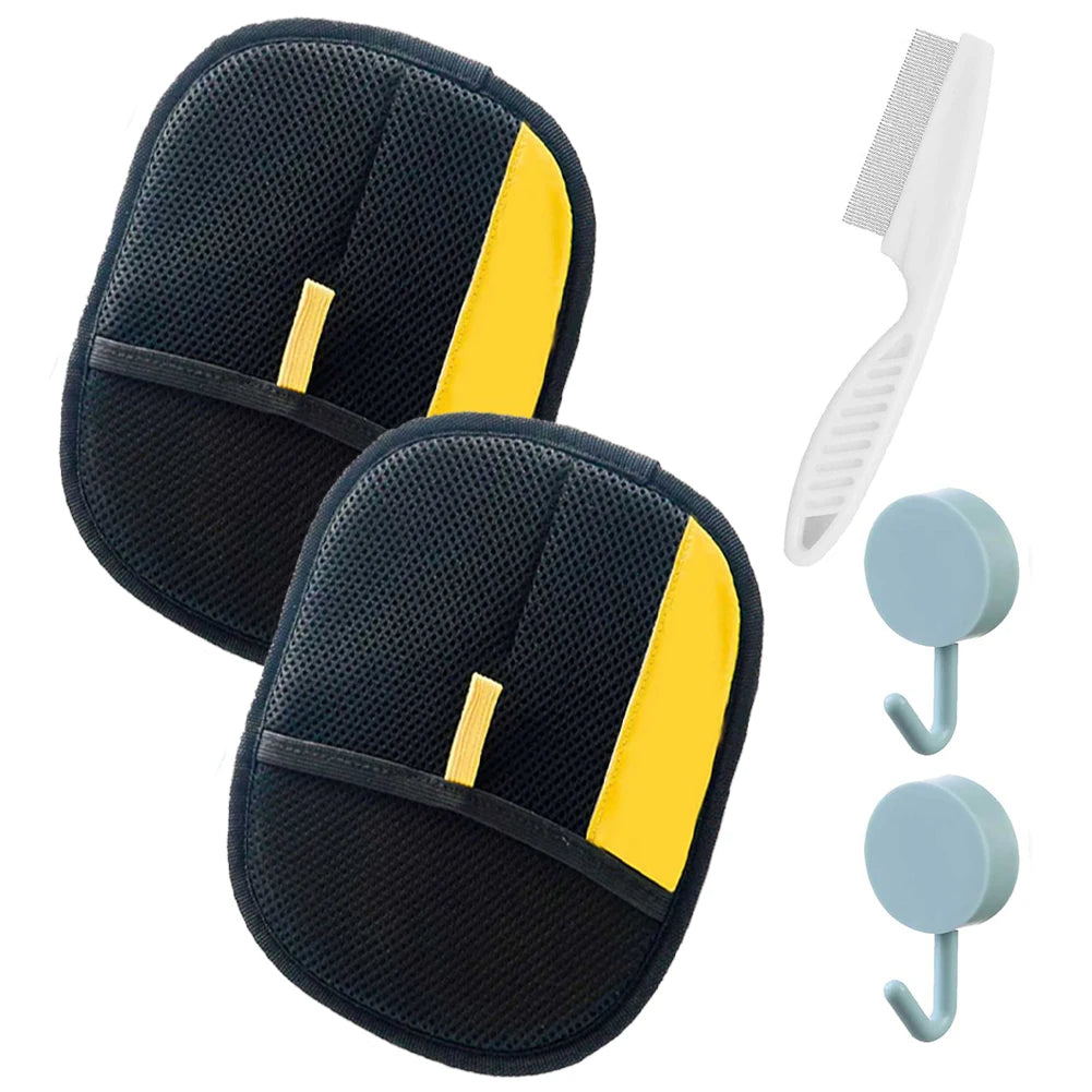 Electrostatic Pet Hair Removal Glove With Brush And Hook