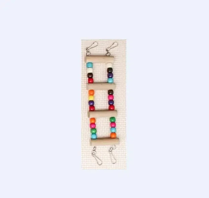 Wooden Bird Swing Ladder Toy For Cockatiel Parakeet Budgie Parrot