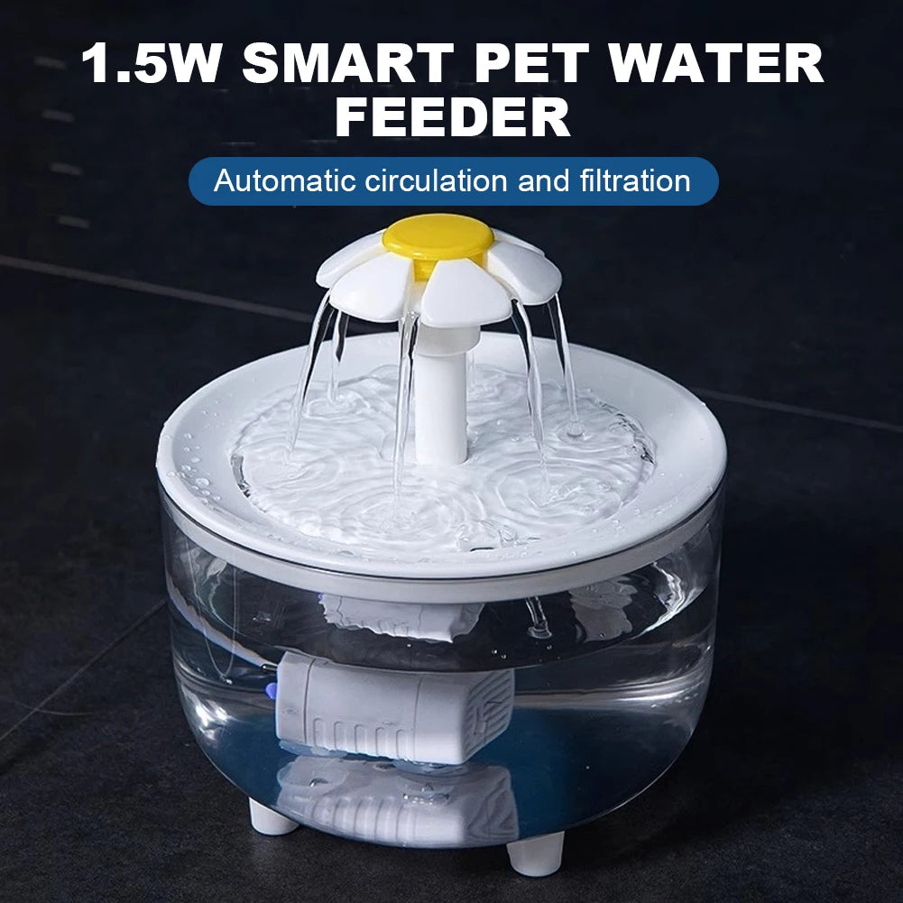 APWIKOGERH Automatic Cat Water Fountain With Filter USB