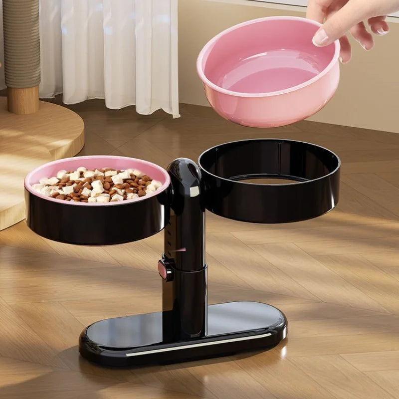 Elevated Pet Feeder With Adjustable Height For Small Dogs