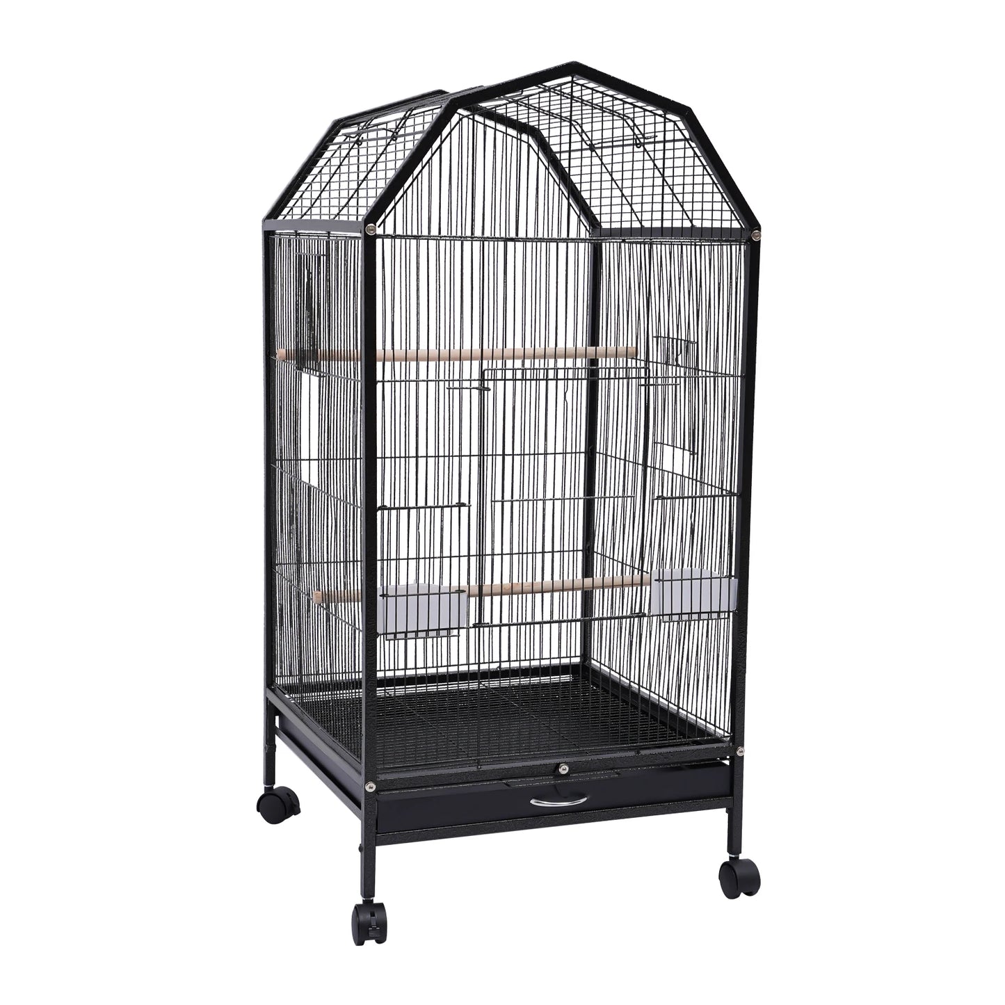 NONECN Iron Bird Cage Large Parrot Macaw Cockatoo Stand
