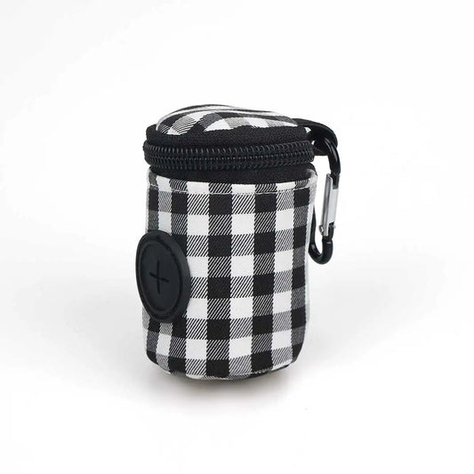 Pet Waste Bag With Plaid Checkered Pattern For Dogs