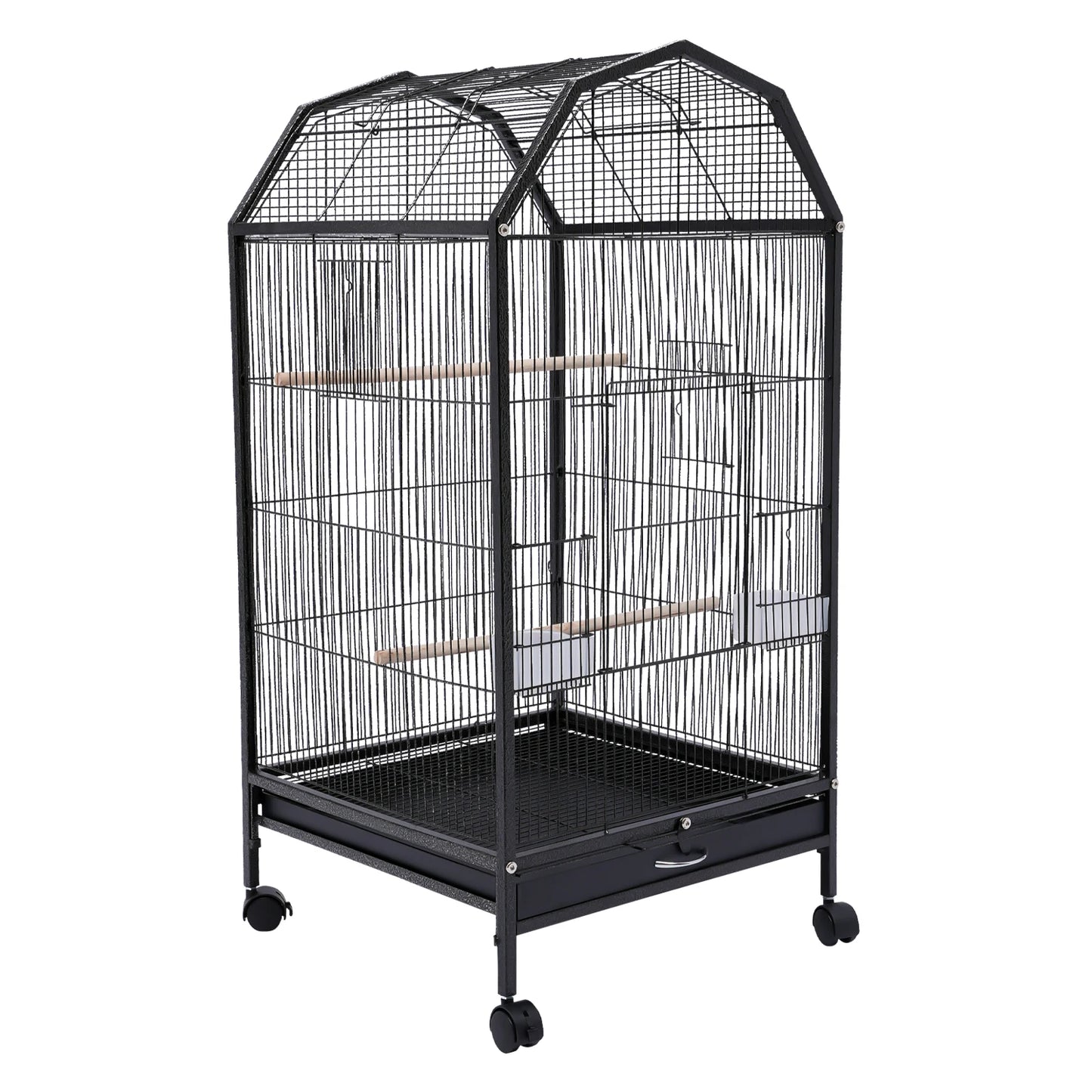 NONECN Iron Bird Cage Large Parrot Macaw Cockatoo Stand