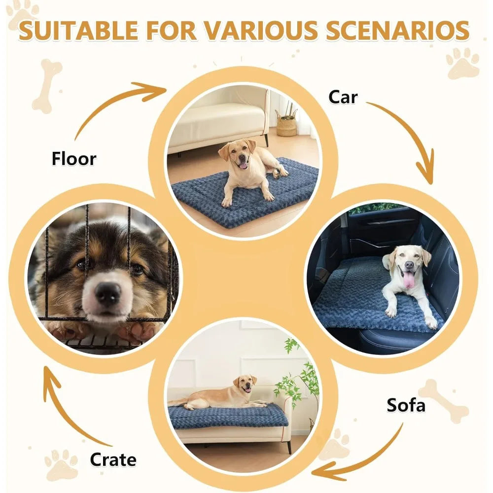 DAFIFY Washable Reversible Dog Bed Mat With Anti Slip
