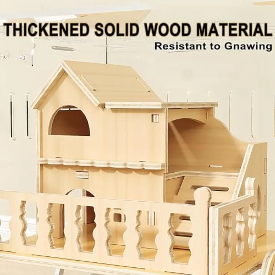 Acrylic Hamster Cage With Accessories 2 Layer Transparent Viewing Top