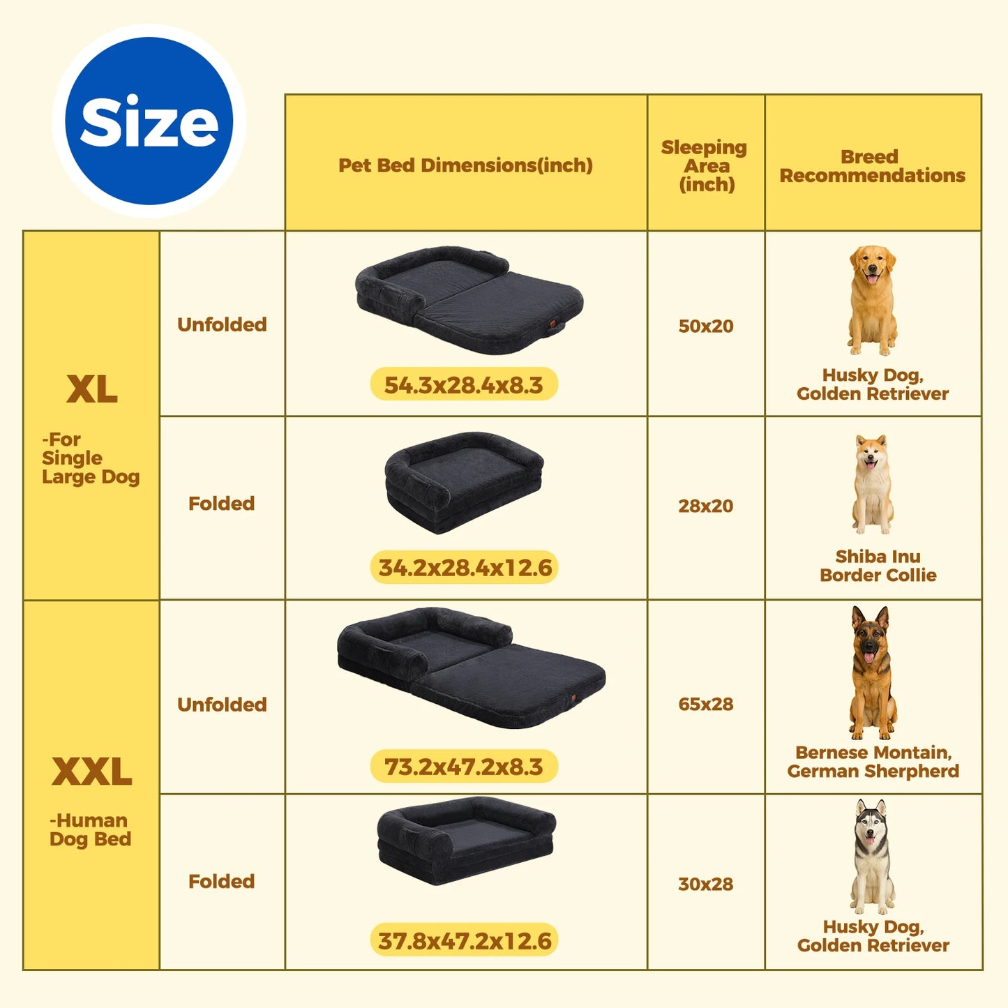 PEQULTICN Dog Bed Mat Foldable Portable Machine Washable