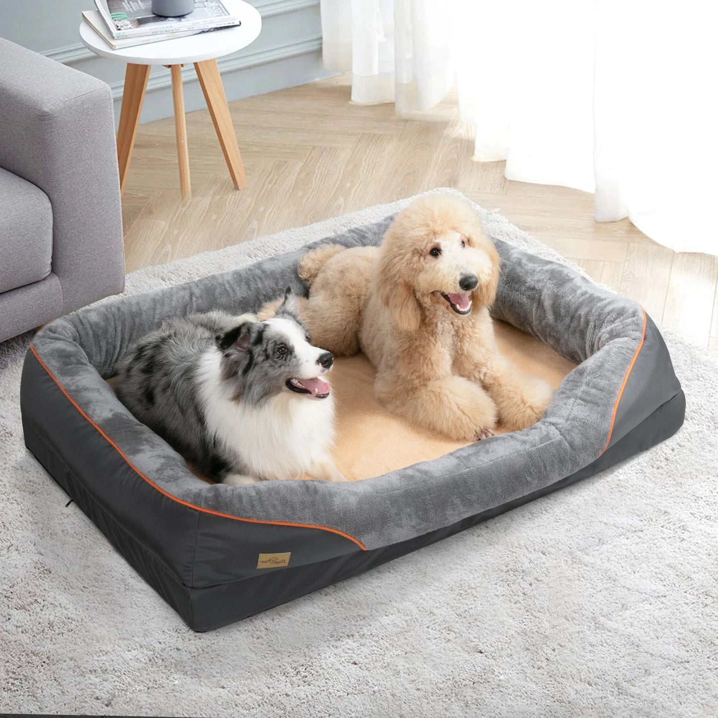 BINGOPAWCN Anti Allergy Dog Bed With Removable Washable Cover Waterproof