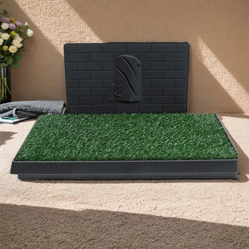 None Dog Grass Pad With Large Tray Puppy Turf Potty