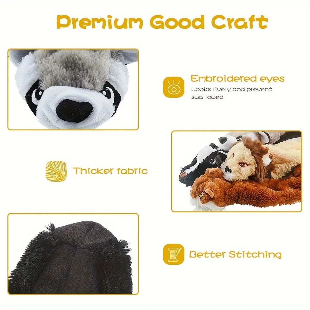Squeaky Plush Dog Toy for Chewing and Interactive Play