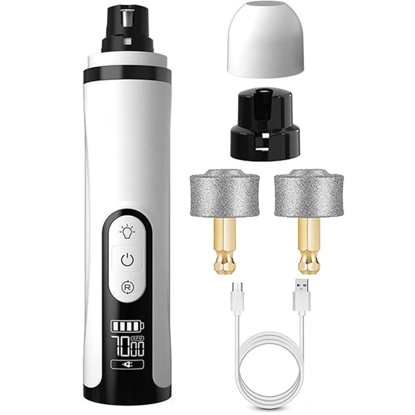 APWIKOGER Electric Dog Nail Grinder Rechargeable Trimmer For Pets