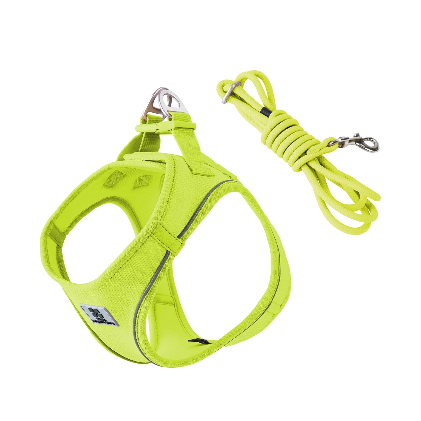 Dog Harness Leash Set Reflective Adjustable Pet Vest For Outdoors