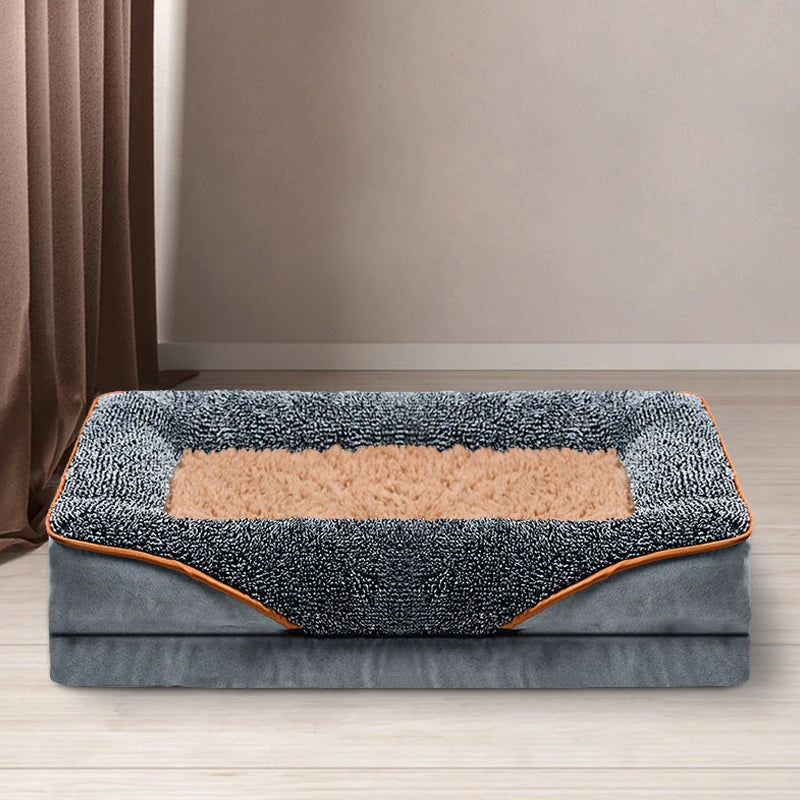 NONECN Dog Bed With Removable Washable Cover And Raised Edges