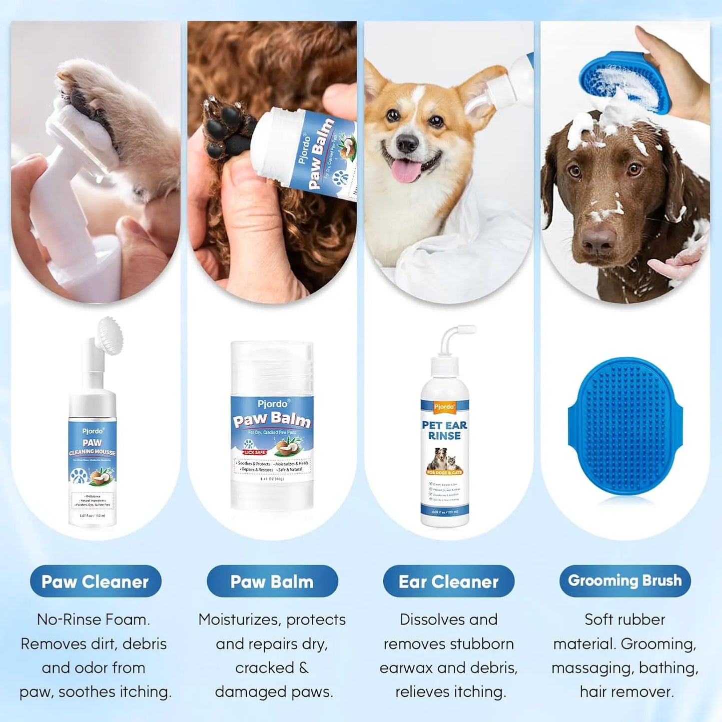 XMSJ Dog Wipes Cleaning and Deodorizing Grooming Kit