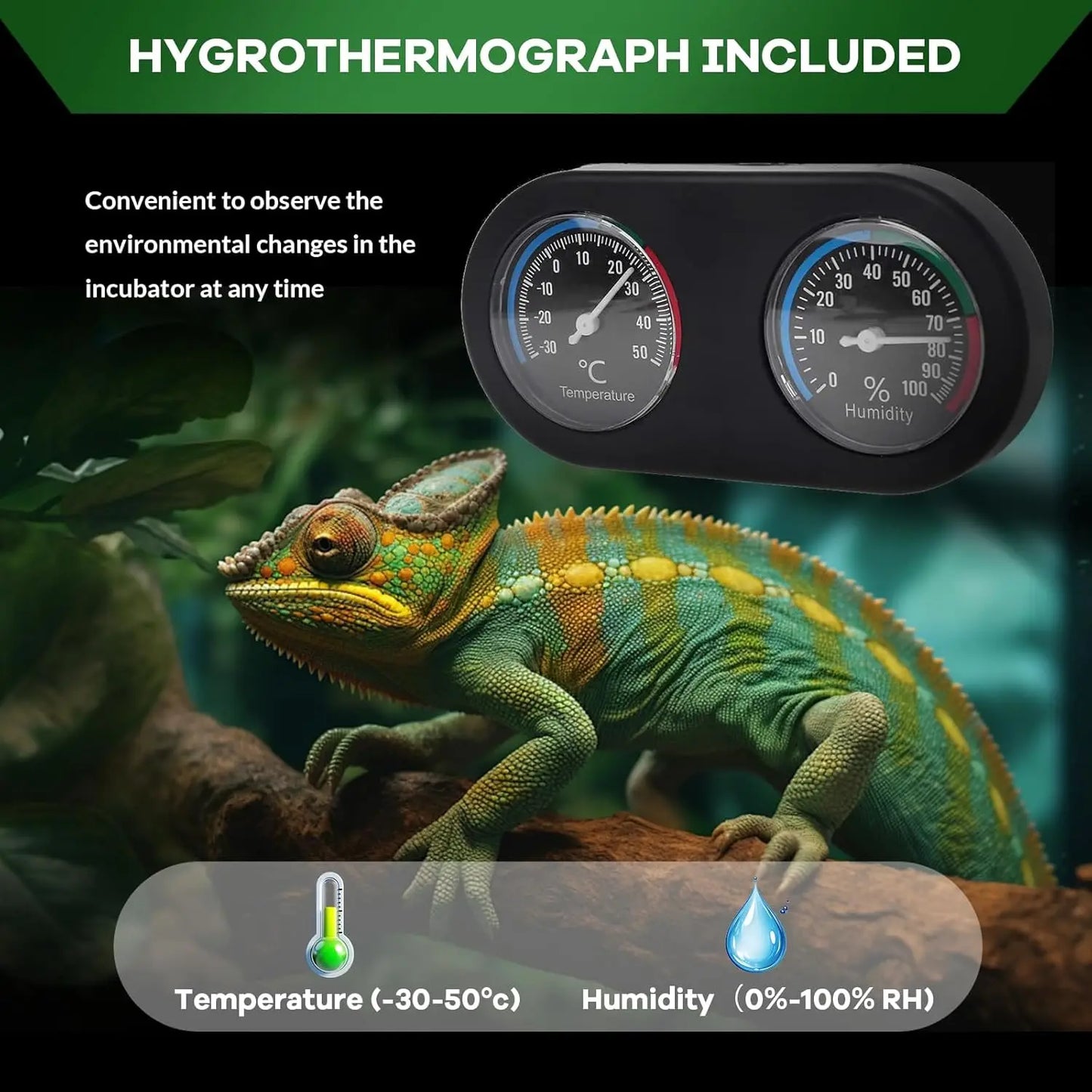 HiMISS Reptile Glass Terrarium With Top And Side Ventilation
