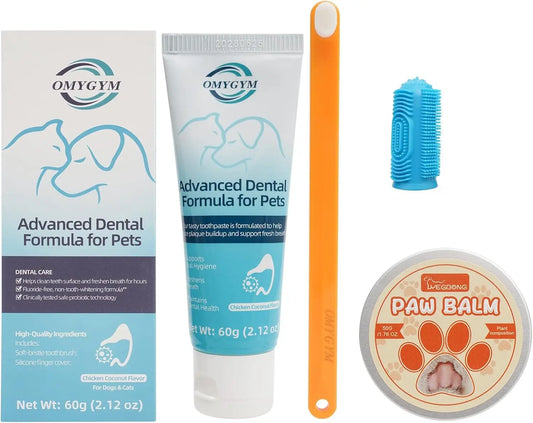 XMSJ Professional Dog And Cat Toothpaste Kit Chicken Coconut Flavor