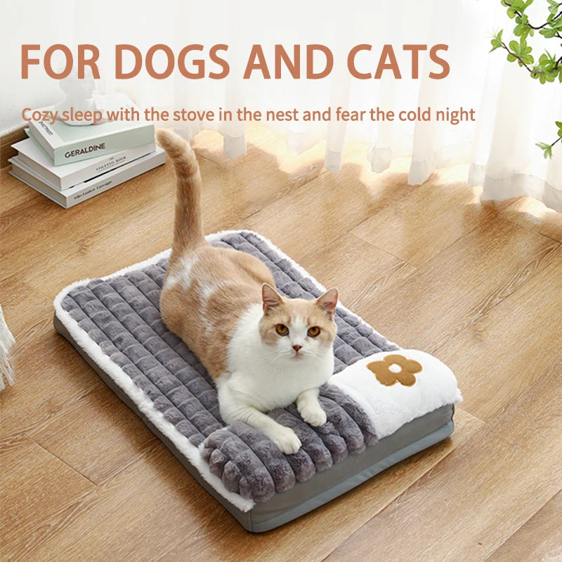 NONECN Thickened Dog Bed Removable Winter Warm Washable Mat