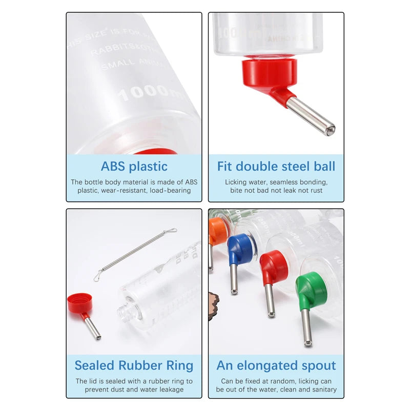 Auto Hanging Water Bottle For Small Animals Rabbits Guinea Pigs