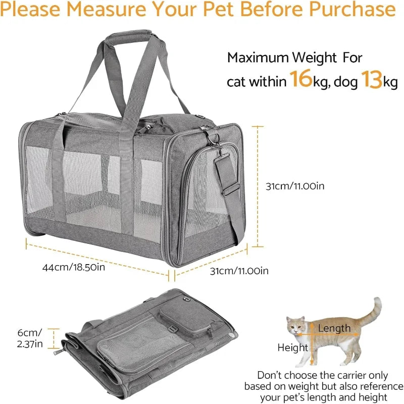 Airline Approved Pet Carrier Backpack For Cats And Dogs