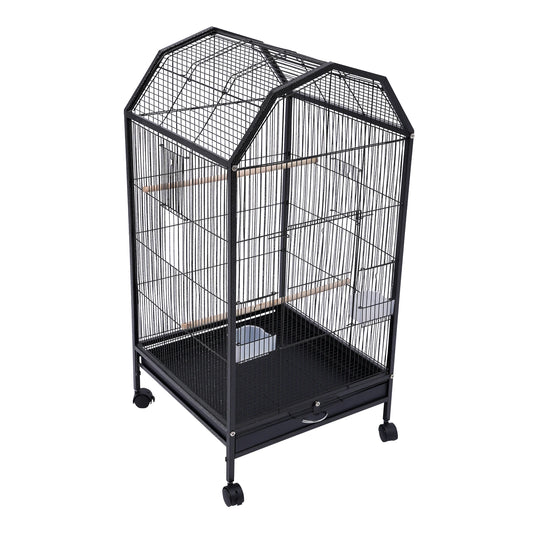 NONECN Iron Bird Cage Large Parrot Macaw Cockatoo Stand