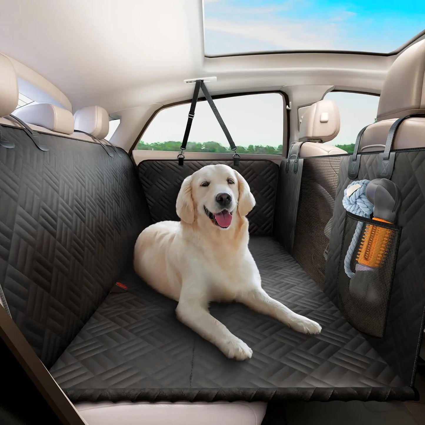 NONECN Car Back Seat Dog Hammock Cover Heavy Duty 400lb
