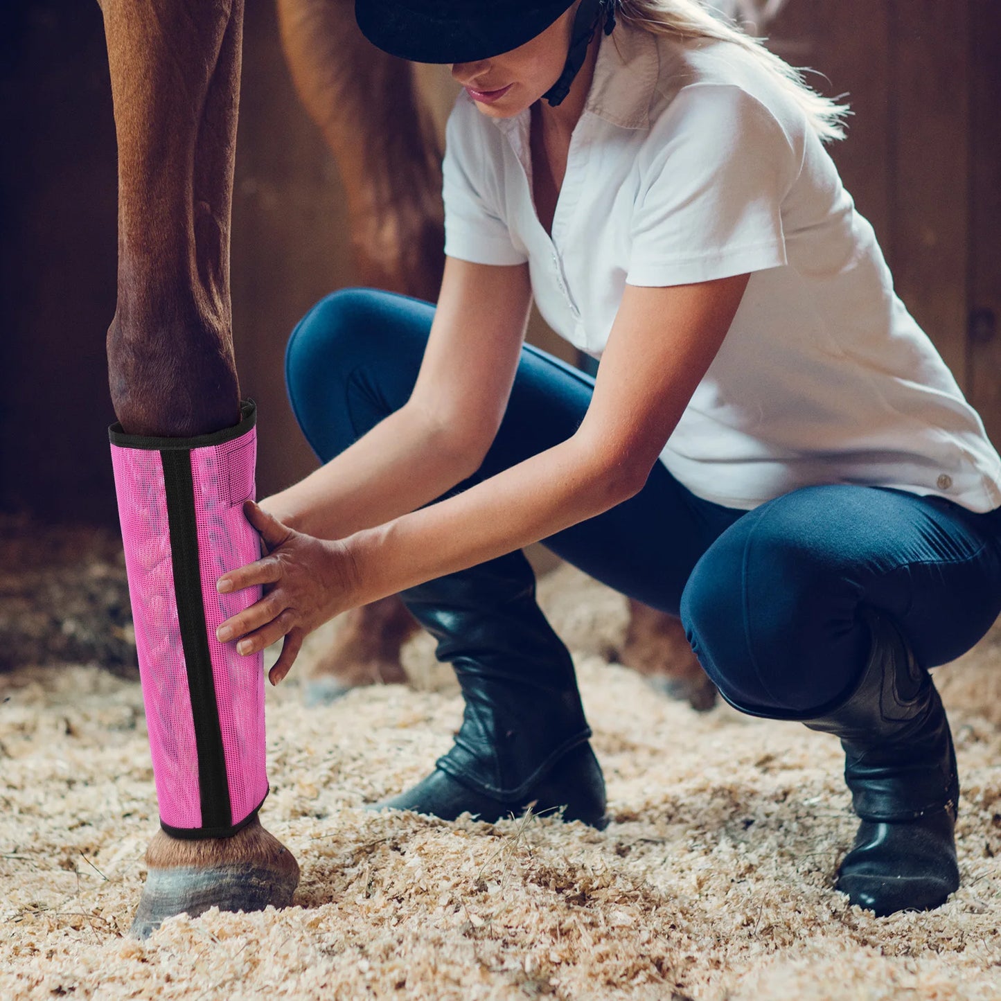 JOCESTYLE Set of 4 Horse Leg Mosquito Protective Covers