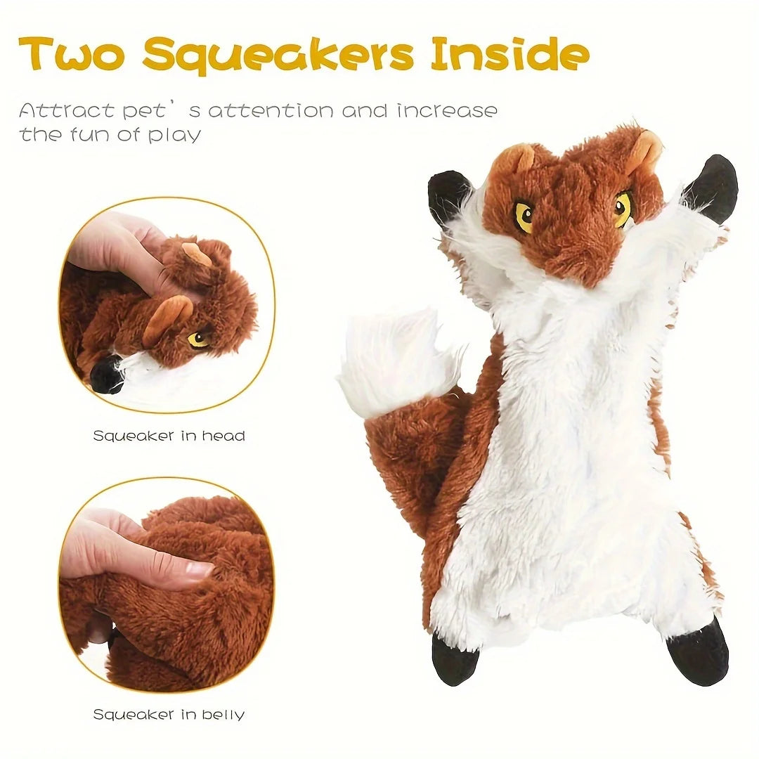Squeaky Plush Dog Toy for Chewing and Interactive Play