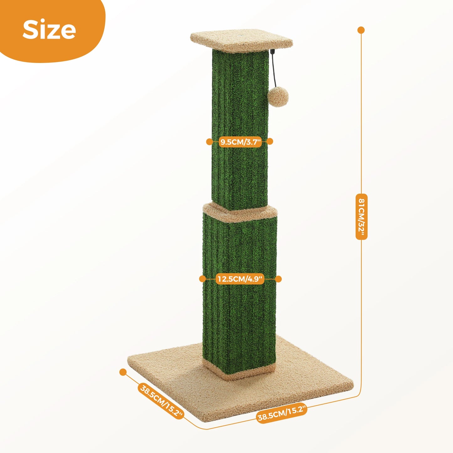 PAWZ Road Cat Scratching Post Indoor Sisal Dangling Ball Toy