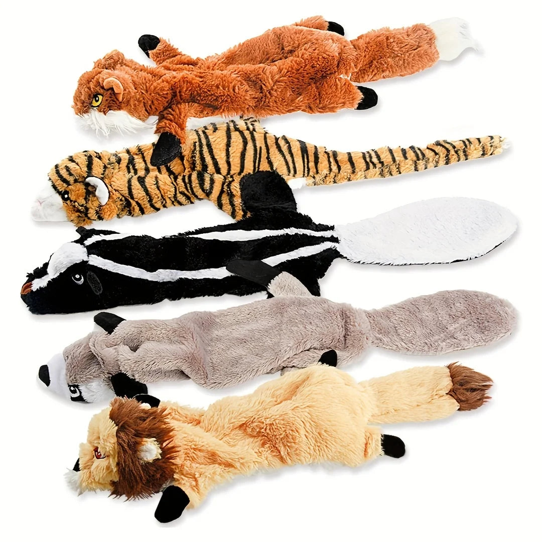 Squeaky Plush Dog Toy for Chewing and Interactive Play