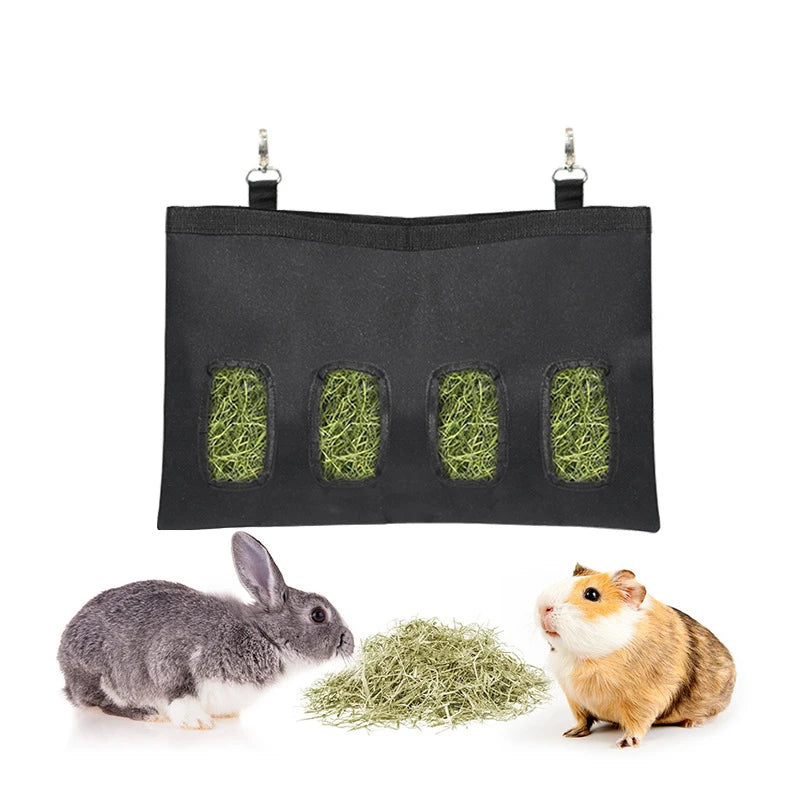 Rabbit Hay Bag Hanging Pouch Feeder For Small Animals